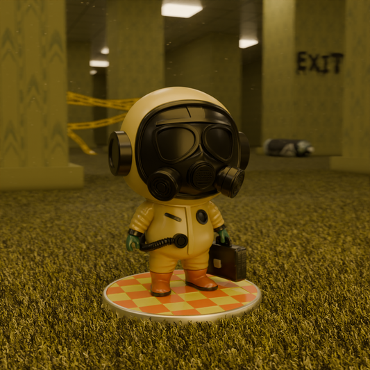 Video 3D del Hazmat Specialist de la Level 0 Collection, figura coleccionable de Backrooms Toys Store - Juguete